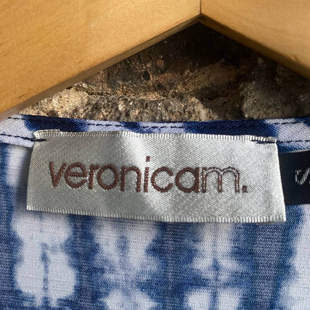 Veronica M Blue and White Tie-Dye Top - Picture 2 of 9